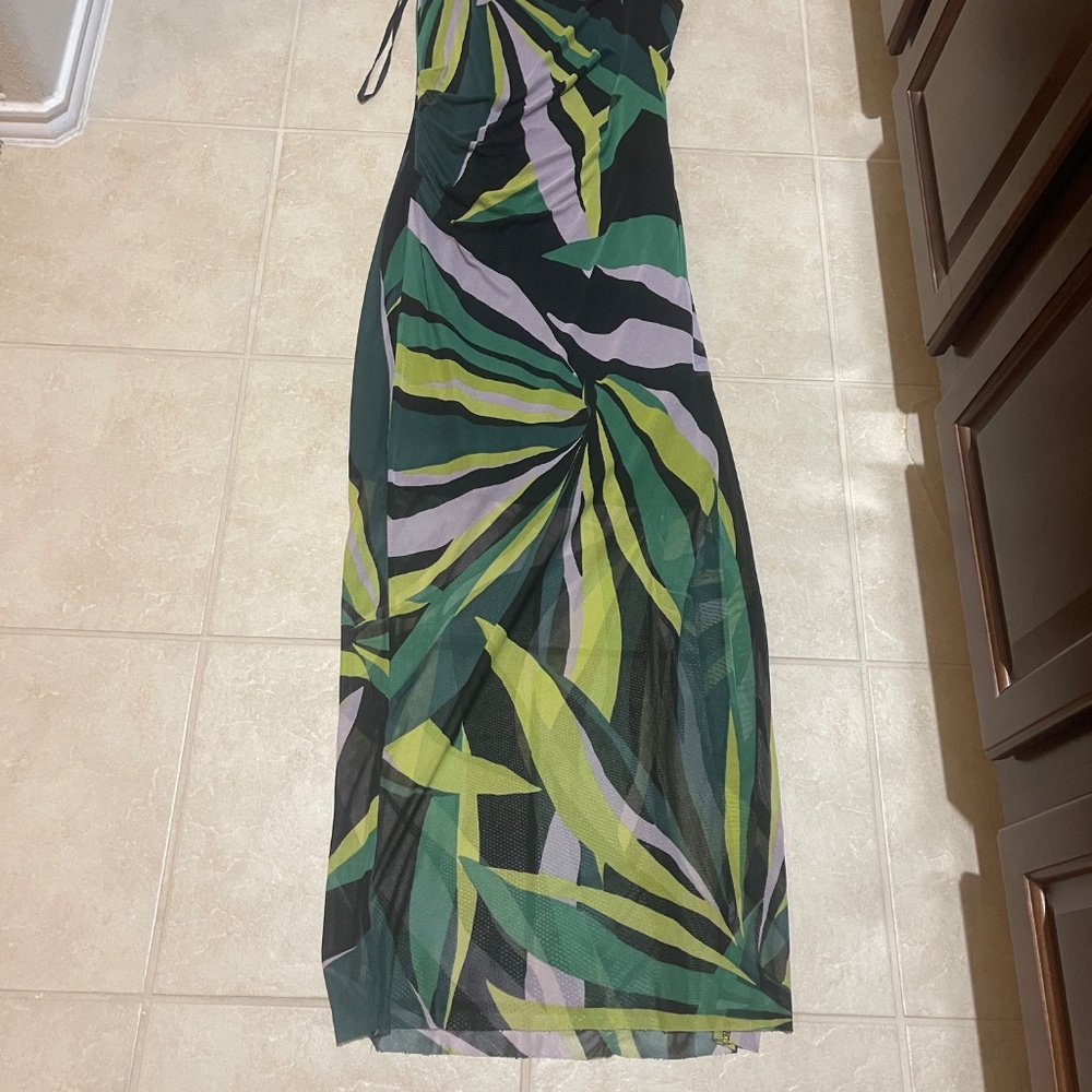 Donna Morgan Abstract Printed Mesh Midi Dress – Women’s Size 8 - Picture 9 of 11